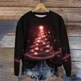 thumbnail image 2 of Women’s Funny Christmas Sweatshirt Long Sleeve Crewneck Xmas Tree Graphic Pullover Cute Holiday Top for Fall Winter 2025 Festive Season Raglan Sleeve Casual Sweatshirt, 2 of 4