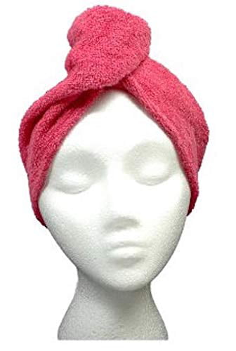 Turbie Twist Cotton Hair Towel (Pink Solid Dark) 