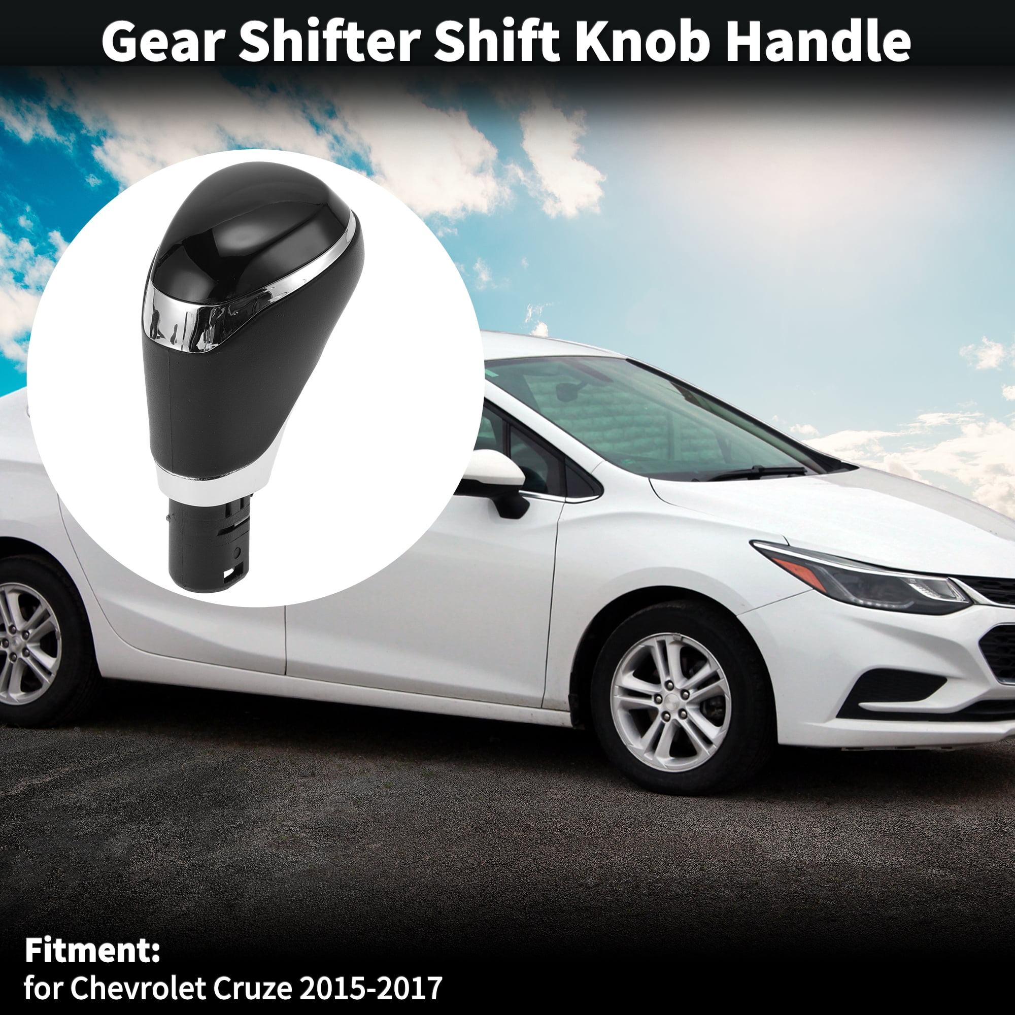 Unique Bargains Automatic Gear Shift Knob Handle for Chevrolet Cruze 2015-2017 Shift Gear Lever Knob Gearstick Gaiter Boot Cover Plastic