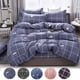 thumbnail image 1 of Ganfancp Juego de Cama de Cuatro Piezas con Estampado Liso, Suave y Transpirable 150X200 Ofertas Del Día Sólo En Línea 1X Sábana 1X Funda Nórdica 2X Funda de Almohada, 1 of 7