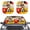 Abstract Geometric Dog, variant on Jiueut Dolphin Cherry Blossom Print Windshield Sun Shade Universal Fit 2-Piece Foldable Sunshades Reflective Fabric Blocks Heat Keep Your Car Cool Auto Accessories