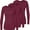 bourgogne, variante sur Adar sous-Couches pour Femmes, Lot de 3 - T-Shirt de sous-Couche à Manches Longues Confortable