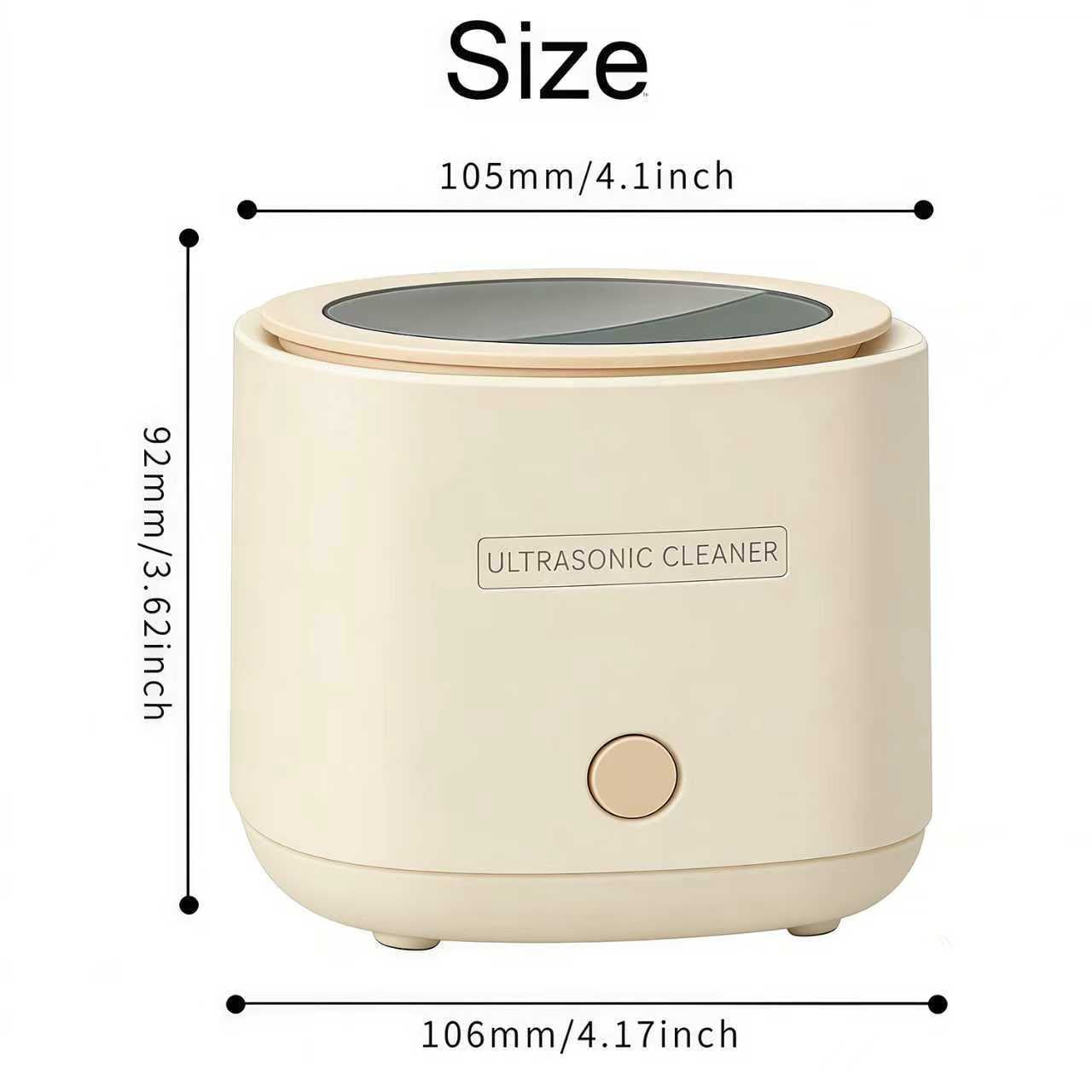 Enroslu Ultrasonic Cleaner for Dentures, 42kHz Portable Professional Ultra Sonic Machine Jewelry, Mouth Guard, Rings, Silver, Watches, Diamonds, Coins, Razors