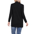 thumbnail image 3 of Cárdigan Abierto Inspire Chic para Mujer, Suéter de Punto Casual de Manga Larga, Elástico y Suave para Otoño e Invierno, Talla XS, Negro, 3 of 6