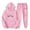 Pink, variant on HAiming Sweatsuits for Men 2 Piece Outfit Sets Long Sleeve Graphic Pullover Hoodie and Jogger Pants with Pockets