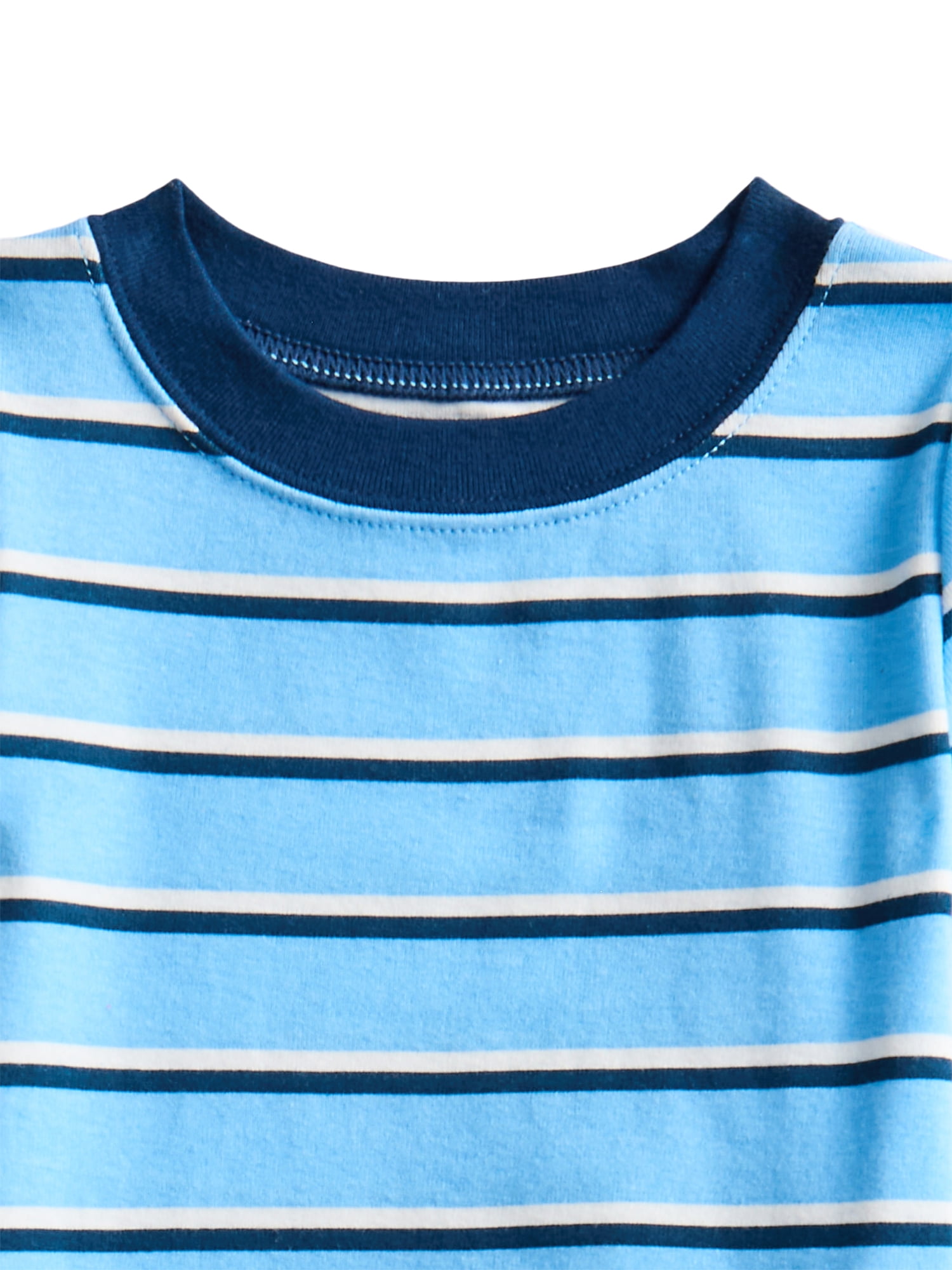Wonder Nation Toddler Boys or Girls Cotton Snug Fit Short Sleeve Pajama Top and Pants Set, 6-Piece, Sizes 12M-5T