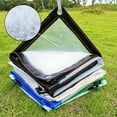 thumbnail image 2 of Heavy Duty Transparent Tarp, Clear Vinyl Waterproof Cover, Reinforced Corners for Outdoor Protection, Multipurpose Use for Gardening, Construction, Camping (3X3Ft), 2 of 5