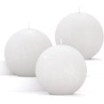 thumbnail image 1 of CANDWAX Ensemble de 3 Bougies Rondes Boule 3 Pouces - Bougies Boule de Neige Parfaites comme Décorations de Mariage et Déco Maison - Non Parfumées, Longue Combustion, Blanc, 1 of 8