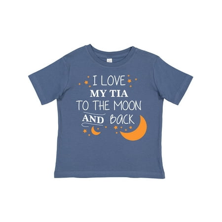

Inktastic I Love My Tia to the Moon and Back Gift Toddler Boy or Toddler Girl T-Shirt