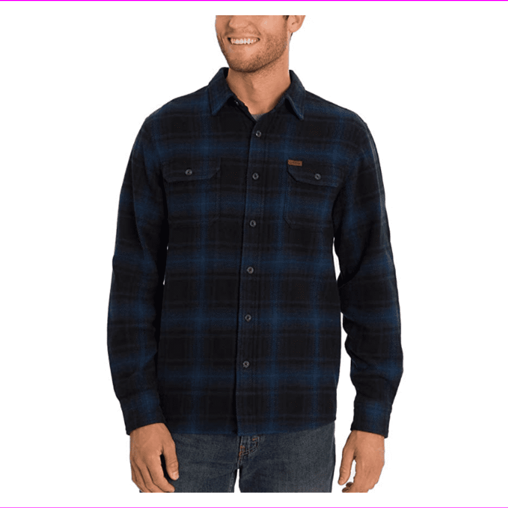 Orvis Men's Big Bear Heavy Weight Flannel, Night Blue Plaid,XXL