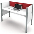 thumbnail image 6 of Bestar Pro-Biz Melamine/Metal Workstation in White and Red, 6 of 7