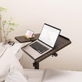 thumbnail image 4 of Mobile Laptop Stand for Couch Overbed Table with Wheels Adjustable Height Tilting Sofa Laptop Bed Table Rolling Cart Medical Overbed Tables-Brown, 4 of 5