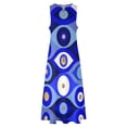 thumbnail image 4 of Greek Mati Mataki - Matiasma Evil Eye blues Long Dress eving dresses wom Wom dresses summer Dress, 4 of 7