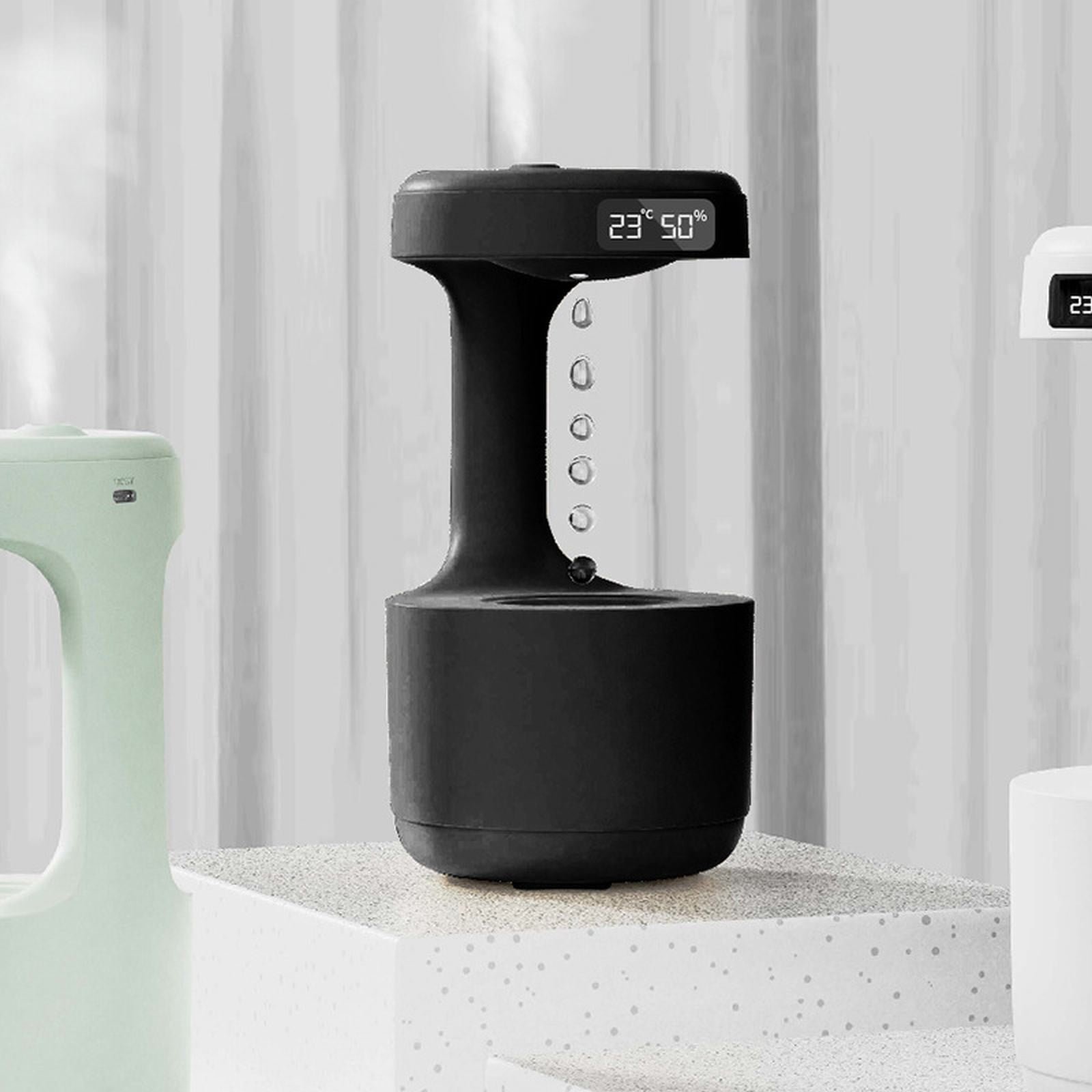 Antigravity Humidifier, Rain Humidifier, Bedroom Anti Humidifiers With Clock Water Drop Backflow Aroma Diffuser Large Capacity Bedroom Mute Heavy Fog Household Sprayer