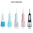 thumbnail image 2 of Cordless Rechargeable Water Flosser with 3 Modes (Normal/Soft/Pulse), 300ml Detachable Tank, IPX7 Waterproof, 1400mAh Battery, 2 Jet Tips - Portable Oral Irrigator for Home & Travel, Black WF201K-2, 2 of 5