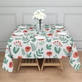 thumbnail image 3 of Pioneer Flower Floral Print Pattern Square Tablecloth, Waterproof Wipeable Spillproof Washable Table Cover for Home Kitchen Party Decor, 52"x52", 3 of 6