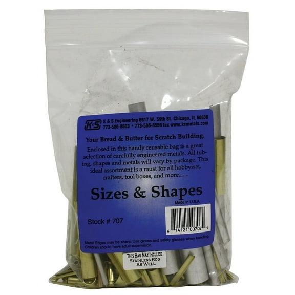 K&S Engineering Sizes & Shapes Assorted Metals