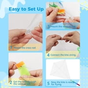 10PCS DIY Kites for Kids, DIY Blank Diamond Kites with 98ft Kite Strings, Make Your Own Kite Easy Flying Kites, Kids Decorating Coloring Kites, Park Beach Outdoor Games