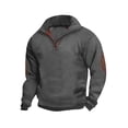 thumbnail image 1 of pstuiky camisetas de manga larga para hombre, Camisa/Top de manga larga con cuello alto, holgada, con cremallera y cuello alto para hombre camisetas de hombre m, 1 of 5