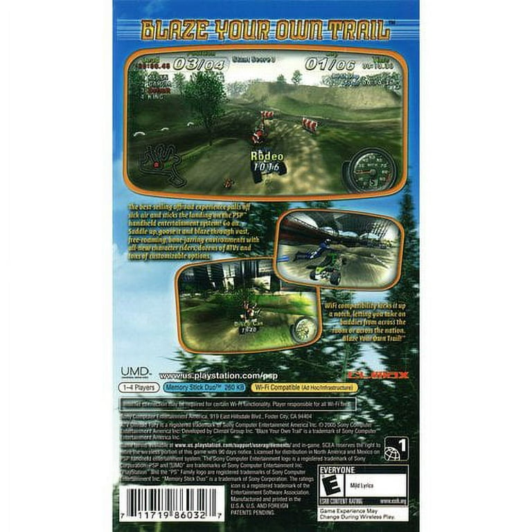 ATV Offroad Fury Blazin Trails Sony PlayStation Portable PSP Disc Only