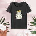 thumbnail image 2 of Camiseta con estampado de ardilla para mujer, Top de manga corta, camiseta elegante para mujer, camiseta con cuello redondo para viajes, mochilero, co M, 2 of 8