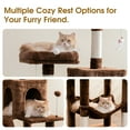 thumbnail image 6 of MWPO 70.1-in Multilevel Cat Tree Tower with Condo, Perch and Scratching Post, Brown, 6 of 7