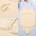 thumbnail image 5 of iixpin Kids Girls Ballet Dance Gymnastics Leotard Spaghetti Straps Bodysuit Ballerina Dance Outfits Dancewear Nude 11-12, 5 of 7