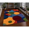 thumbnail image 3 of Colorful Geometric Circle Pattern Area Rugs Abstract Bright Colors Ultra Thin Washble Rug, Stain Resistant Anti Slip Backing Rugs for Living Room,Bedroom, Home Decor Area Rug 3x5ft, 3 of 6
