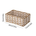 thumbnail image 3 of Natural Paper Storage Basket 6x6x4 Inches, Desk Coffee Table Organizer Tray for Snacks Cosmetics Small Items, Rustic Home Decor, 3 of 6