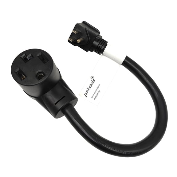 Parkworld 60615 Household Regular 5-15 Plug Male to Dryer 14-30 Receptacle 4-Prong Female Adapter Cord, ONLY OUTPUT 125V 15A