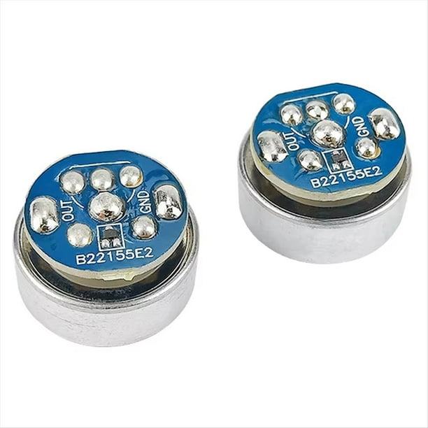 2 Micrófonos de Condensador Electret de 16 mm, Micrófono Unidireccional de de Celebridad Web con Placa de Circuito para Audio.