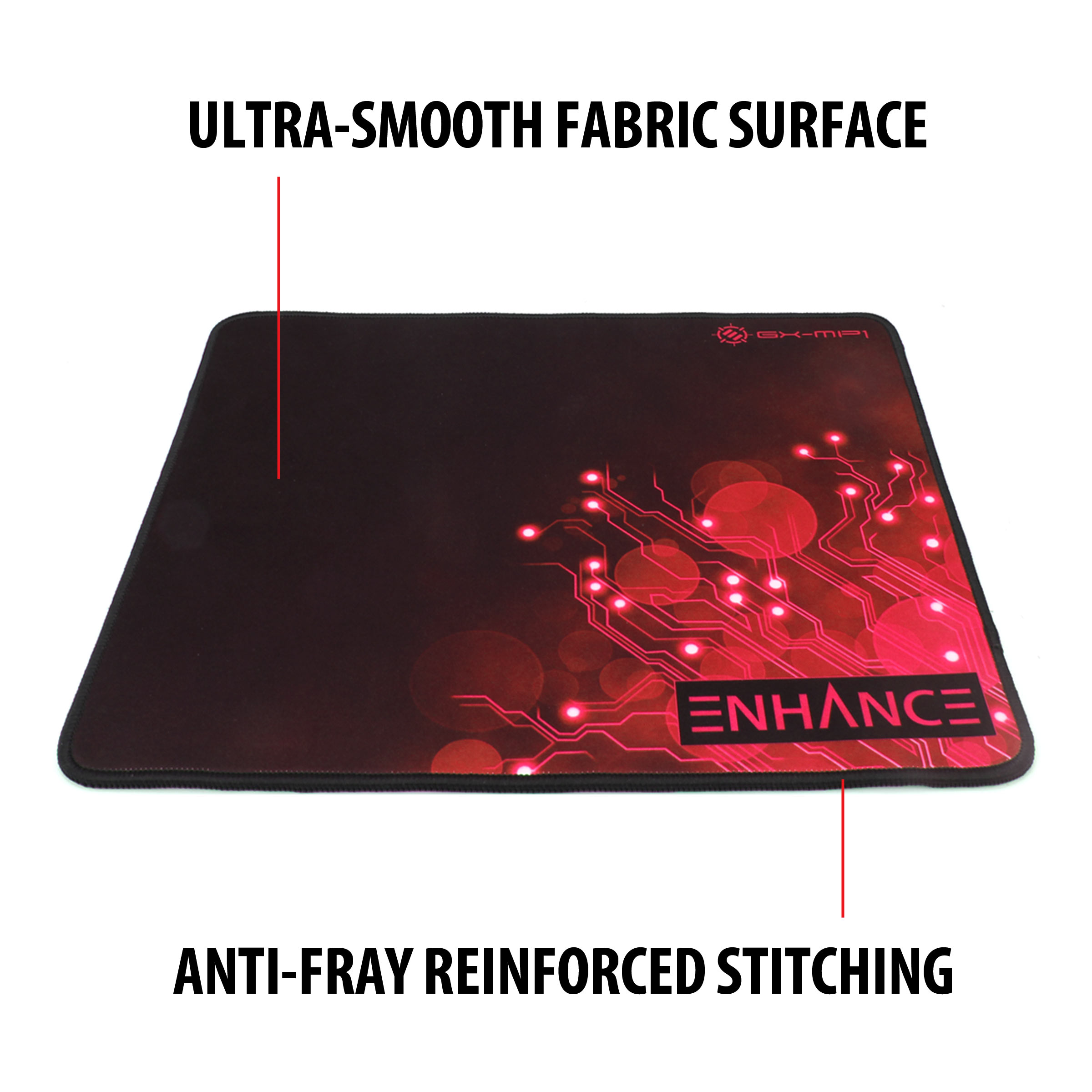 ENHANCE Pro Red Gaming Mouse Pad Extended - Precision Tracking Surface , Non-Slip Base , Anti-Fray Stitching for World of Warcraft: Legion , Battlefield 1 , Dota 2 , League of Legends and More - image 4 of 9