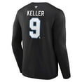 thumbnail image 3 of Men's Fanatics Clayton Keller Black Utah Mammoth Authentic Stack Name & Number Long Sleeve T-Shirt, 3 of 3