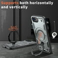 thumbnail image 3 of Dteck Magnetic for iPhone 17e / iPhone 16e Case with Kickstand, Shockproof TPU+PC Case Compatible with MagSafe Military Grade Ring Stand Heavy Duty Drop Rugged Cover for iPhone 16e/17e,Blue, 3 of 6