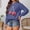 Navy, variant on Women's Hoodies And Sweatshirts For Casual Wear With Relaxed Fit And Print Detail Designed For Everyday Comfort Blue 3XL