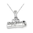 thumbnail image 1 of Rolled-Up Diploma Charm Pendant Necklace in Sterling Silver, 1 of 4