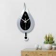 thumbnail image 2 of GENEMA Modern Water Dropping Design Wall Clock Creative Acyrlic Pendulum Clock for Home Bedroom Living Room Office Decoration Mute Time Clocks, 2 of 11