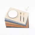 thumbnail image 2 of Nvzi 4 Pcs Beige Dining Placemats, 45*30cm Leather Non Slip Placemats, Heat-Resistant & Easy to Clean Table Mats, Ideal for Dining Table, Kitchen, Parties - Premium Dining Placemats, 2 of 4