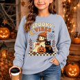 thumbnail image 2 of Venzia Women Cute Fall Sweatshirt, Retro Pumpkin Black Cat Cartoon Graphic Crewneck Casual Autumn Pullover Top, 2 of 6