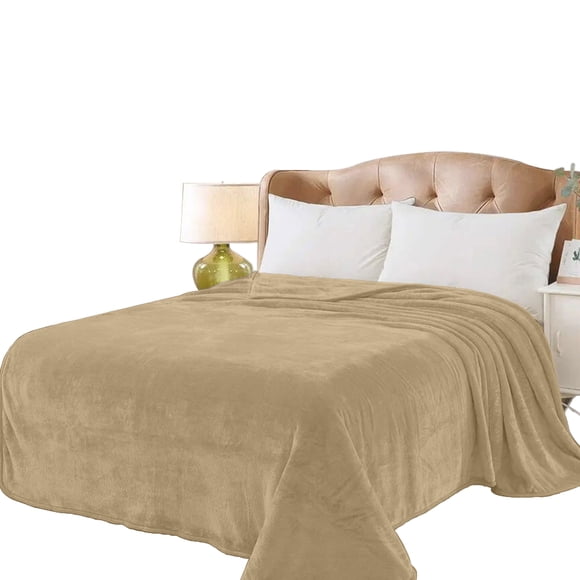 Cobertor Ligero Liso Matrimonial Hotelero Suave Y Calientito MELOCOTTON HOGAR MOD CAMELL