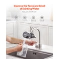 thumbnail image 2 of VEVOR Faucet Mount Water Filter, Horizontal Water Purifier for Sink Tap, Carbon Fiber Filter, Removes Chlorine Lead with 3 Filters, Fits Most Kitchen or Bathroom Faucets, Gray, 2 of 9