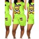 thumbnail image 1 of VISgogo - Conjunto de 2 piezas de verano para mujer, con estampado de oso de lentejuelas, camisetas de manga corta y pantalones cortos de cintura alta VISgogo moda, 1 of 2