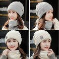 thumbnail image 6 of LIZUOJUN Under $4 Winter Beanie Hat and Scarf Set for Women Knit Ear Hat with Neck Warmer Two Piece Cycling Warm Outdoor One Size Grey, 6 of 7
