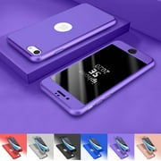 Apple iPhone SE 2020 Case, iPhone SE 2020 (4.7 inch) Case Sturdy, Njjex Hard Plastic Case 360 Full Body Shockproof Protection With Tempered Glass Screen Protector Case for iPhone SE2 2020 -Purple