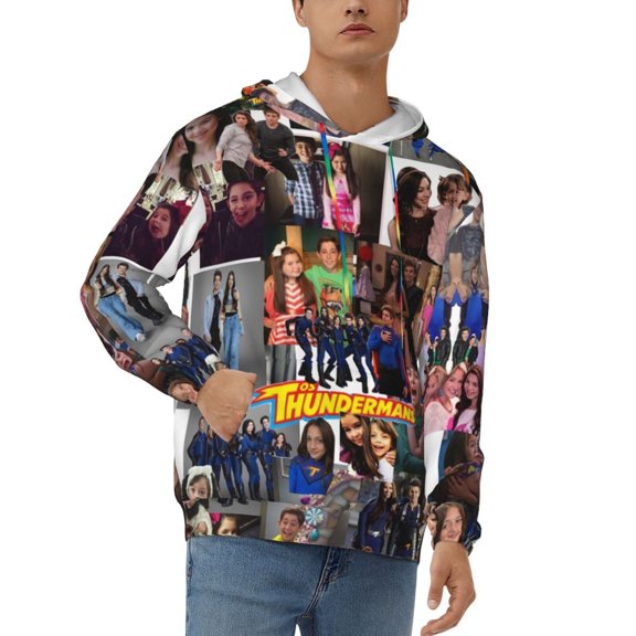 Men's Hoodie Novelty Pattern Long Sleeve Unisex Pullover Hoodies Casual Hooded Sweatshirt with Pocket