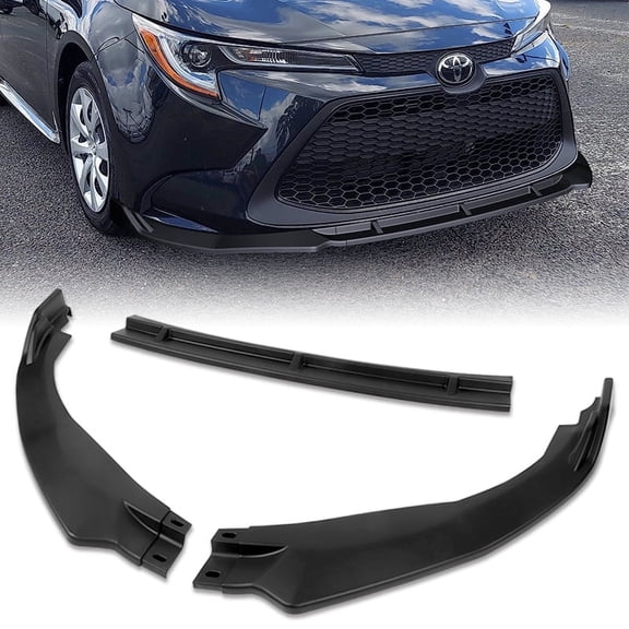 Stay Tuned Performance For 2020-2025 Toyota Corolla L/LE/XLE Black Front Bumper Splitter Spoiler Lip