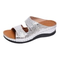 thumbnail image 1 of DAFEI Sandales Confortables à Talon Compensé pour Femme Été à la Mode Talon Incliné Semelle Épaisse Sandales de Plage Rétro Stylées, 1 of 7