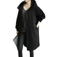 thumbnail image 1 of CAROOTU Women Windbreaker Jacket Casual Loose Button Pockets Hooded Windproof, 1 of 6