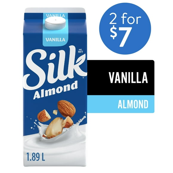 Silk Almond Milk Alternative, Vanilla, Dairy Free, 1.89 L
