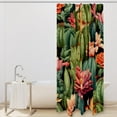 thumbnail image 2 of Cactus Waterproof Printed Shower Curtain Set with Hooks - Bathroom Decoration, 2 of 5
